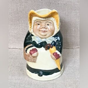 Vintage Toby By Wood And Sons Ceramic Betsy Jug Creamer Pitcher Vase Colonial